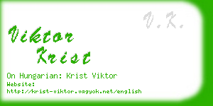 viktor krist business card